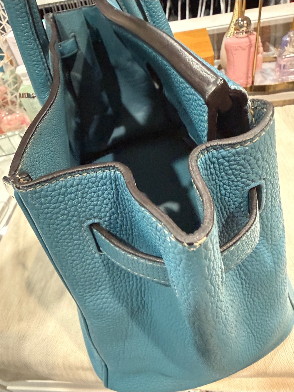 Authentic Hermes Togo Birkin 35 Blue Jean - Picture 6 of 16